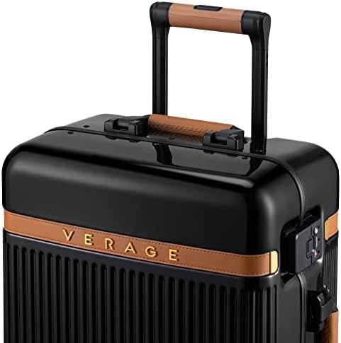 VERAGE Hardside Spinner Luggage, Black, Carry-On 20-Inch