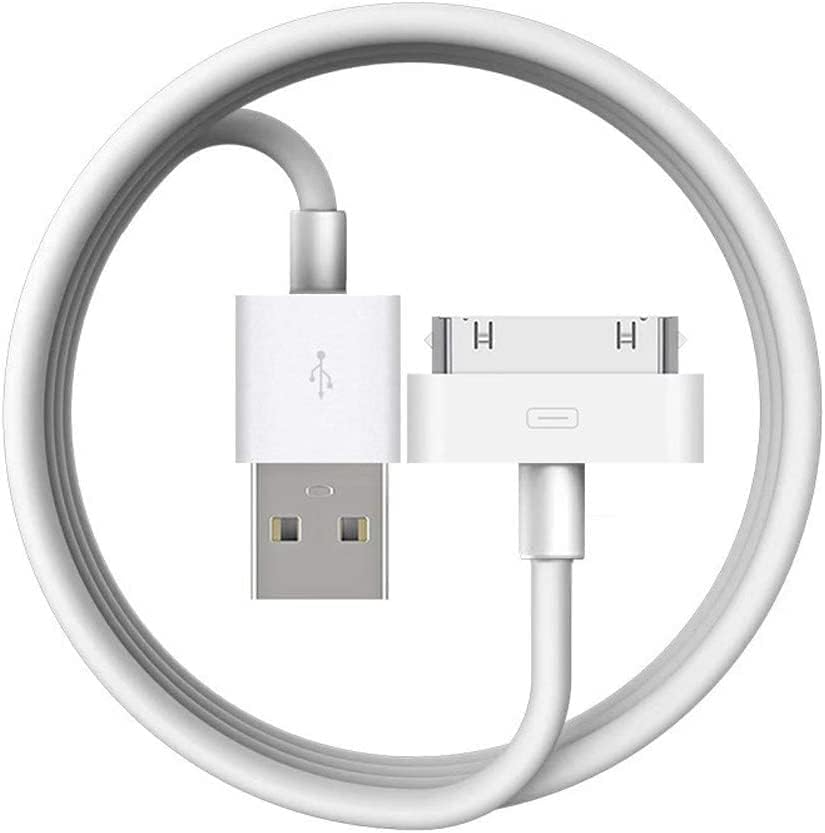 كابل شحن USB أبيض 30 سنًا - كابل مزامنة بيانات وشحن لأجهزة Apple