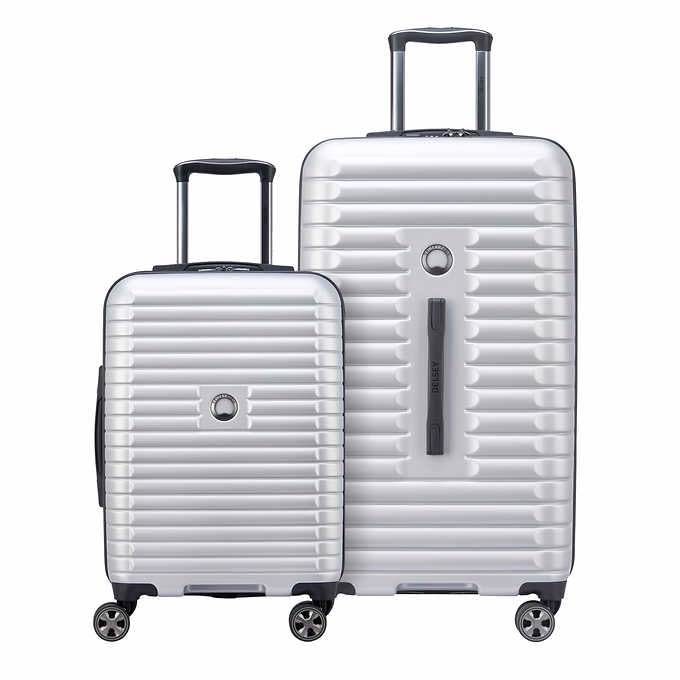 Delsey Paris 2 Piece Hardside Trunk Set 22/27 inch - Silver - D