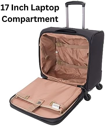 Pierre Cardin Sonada Rolling Laptop Bag Premium Wheeled Briefcase With ANTI THEFT TSA Lock Water-Resistant Pilot case, Roller Case Computer Bag UNISEX (CA95057)