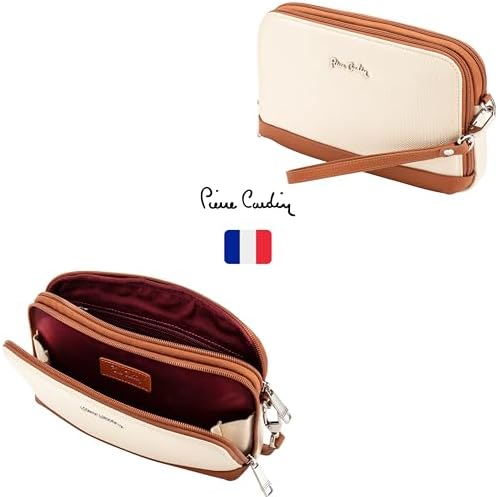 Pierre Cardin Unisex Essential Water Repellent Washbag For Travel, Men Multi Purpose Pouch For Office And Travel PB87088 Beige