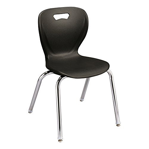 Learniture Shapes Series School Chair, 45 cm Seat Height, Black, (Pack of 4)