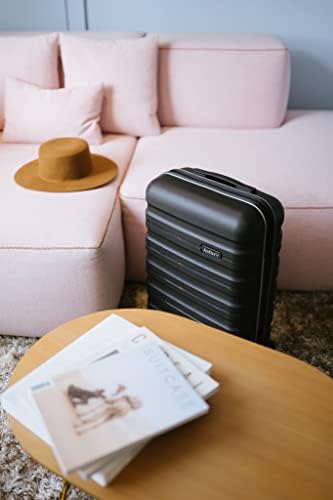 ANTLER Lincoln Collection UNBREAKABLE Luggage TSA Approved Expandable Double Zipper Suitcase for travel,Unisex, UK BRAND (Black, Checked Luggage-24 Inch)