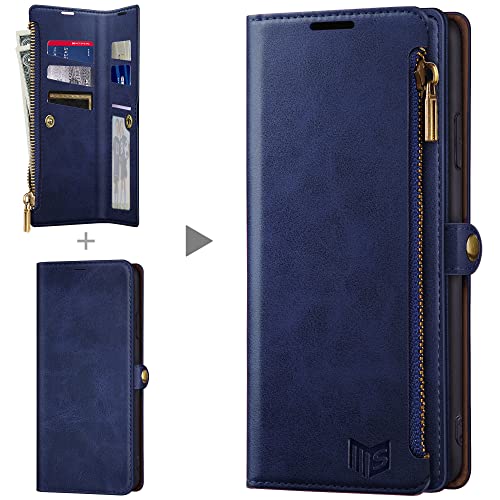 SUANPOT for iPhone 14 Wallet case, Blue