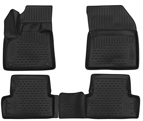 Fits 2018-2023 Honda Accord Floor Mats Front & 2nd Row Seat Liner Set 3D Custom Fit All-Weather Full Set Liners (Black) 18-22 Accord Mats