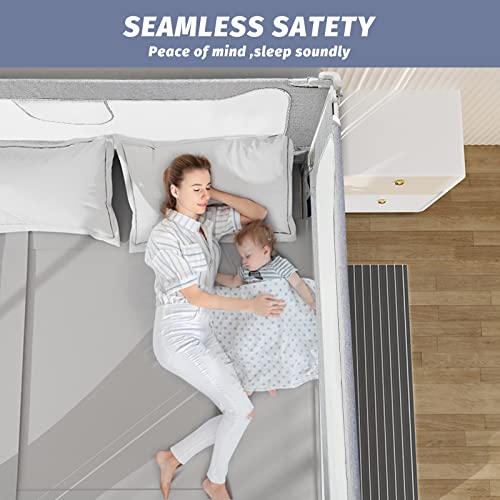 FAMILL Toddler Bed Rails, Upgraded Bed Rail for Toddlers (Grey, 210 cm, 1 Side)