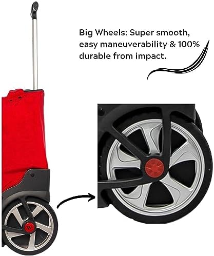 WIRES Trolley School Bag 3 PCS set All in One 2 BIG WHEEL Rolling Bag Incloude Pencil case and Lunch bag, Laptop Compartment, Anti theft Zipper (W24345)