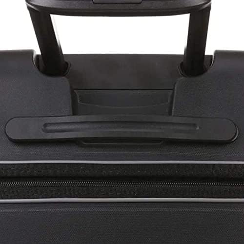 ANTLER Lincoln Collection UNBREAKABLE Luggage TSA Approved Expandable Double Zipper Suitcase for travel,Unisex, UK BRAND (Black, Checked Luggage-24 Inch)