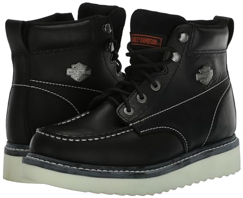 SIZE: 42 - Harley-Davidson Men's Beau 7.5 Inch Wedge Boot Motorcycle, Black