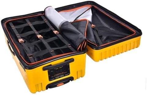 LUSHBERRY AXEL Luggage (29 INCH) Trunk Size Luggage Polycarbonate Hard Case Japan Hinomoto Double Wheels Anti Theft Travel Bags Suitcase International Lock Large Capacity Volume (Yellow)