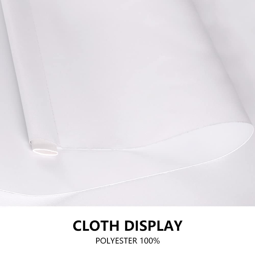 ستائر دوارة معتمة من KCO للنوافذ مع غطاء للسقف، عرض 93.98 سم × طول 182.88 سم، لون أبيض