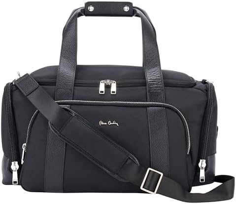 Pierre Cardin Unisex Lightweight Multipurpose Luggage Duffle Bag For Gym And Travel 20 Inch PB87084 Black