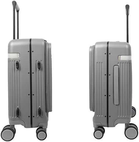 VERAGE Windsor Aluminum Carry On Suitcase, Polycarbonate Hardside Spinner Luggage, Green, Carry-On 20-Inch, Carry-On 20-Inch, Hardside Spinner Luggage (Grey)