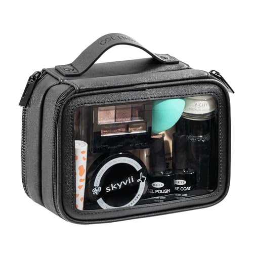 COLINSE Clear Makeup Bag Travel Toiletry Bags For Traveling Women With Double Zipper