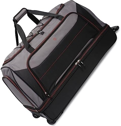 Sonada Rolling Duffel Bag 30 Inch 2 Wheel, Protege Collection Telescoping Handle, Multiple Compartments Trolley (High Rated on WALMART USA)