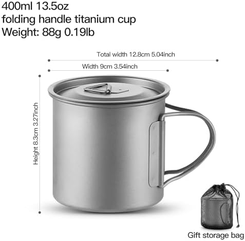 MAXCOOK Titanium Camping Cup