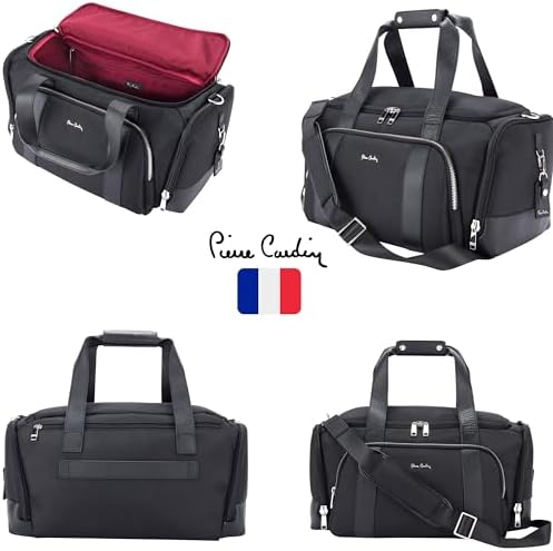 Pierre Cardin Unisex Lightweight Multipurpose Luggage Duffle Bag For Gym And Travel 20 Inch PB87084 Black
