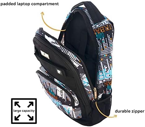 Pierre Cardin 2pcs Set Kids School Backpack with Pencil Case Dimensions: 47x34x15cm (PC23831- Black Urban City)