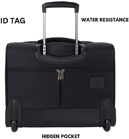 Sonada Rolling Laptop Case, Pilot Business bag for Travel And Office,International Lock, ANTI Theft Zipper (95052, Black)