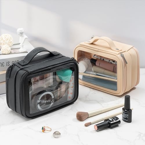 COLINSE Clear Makeup Bag Travel Toiletry Bags For Traveling Women With Double Zipper