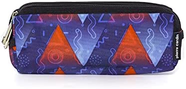 Pierre Cardin 2pcs Set Kids School Backpack with Pencil Case Dimensions: 47x34x15cm (PC23831- Black with Blue-Red Fiery Art)