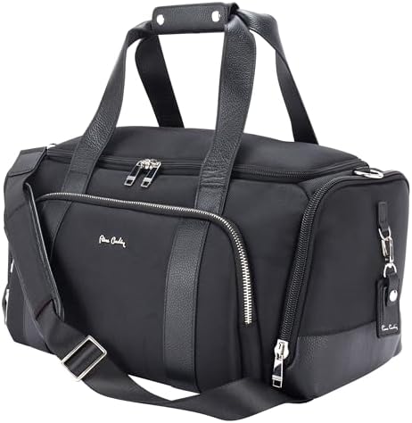 Pierre Cardin Unisex Lightweight Multipurpose Luggage Duffle Bag For Gym And Travel 20 Inch PB87084 Black