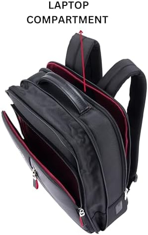 Pierre Cardin Unisex Professional Travel Laptop Backpack, Extensible Business Bag, Water Resistant College Backpack