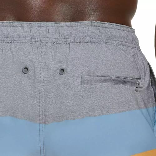 المقاس: XL - شورت سباحة رجالي من KIRKLAND Signature (مقاس أمريكي، Alpha، مقاس كبير جدًا، عادي، عادي، مخطط باللون الرمادي)