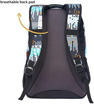 Pierre Cardin 2pcs Set Kids School Backpack with Pencil Case Dimensions: 47x34x15cm (PC23831- Black Urban City)