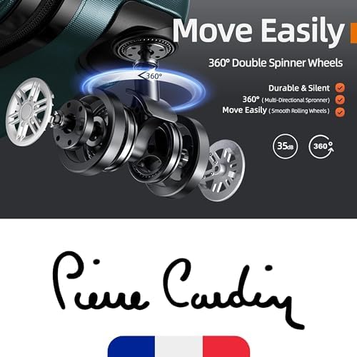 Pierre Cardin Softside Luggage Set of 3, Lightweight and Darable Material, TSA Lock, UNISEX Travel Suitcase (Black)