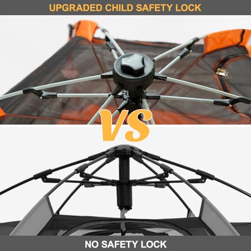 CELETOY Baby Pop Up Playpen with Canopy, Baby Pop Up Tent with Safety Lock