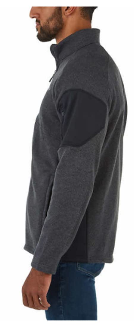 المقاس: M - جاكيت سبايدر إمباير بسحاب كامل للرجال، رمادي/أسود، متوسط