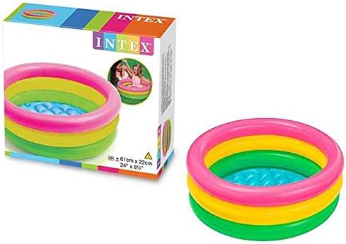 Intex Rainbow Baby Pool, Size 61 X 22cm- MultiColour