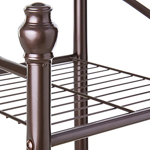 Organize It All 4 Tier Belgium Shelf Tower, Space Saver, Bathroom Organizer