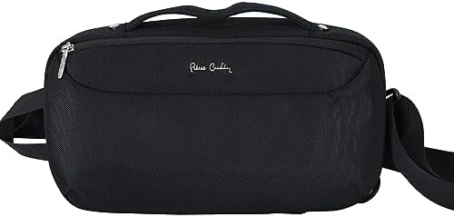 Pierre Cardin Anti Theft Crossbody Sling Bag Waterproof Shoulder PU Backpack Men's Lightweight Shoulder Chest Crossbody Bags with USB Charging Port