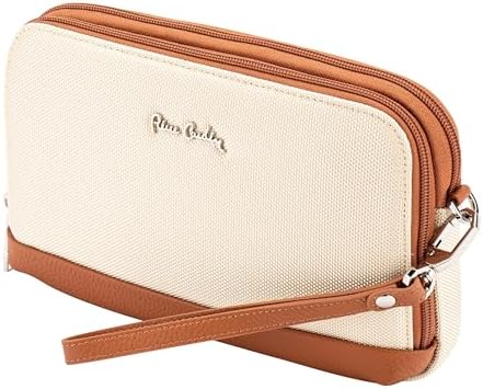 Pierre Cardin Unisex Essential Water Repellent Washbag For Travel, Men Multi Purpose Pouch For Office And Travel PB87088 Beige
