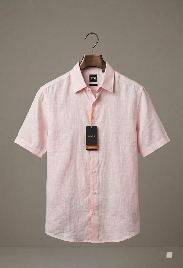 Hugo Boss Linen shirt very light pink