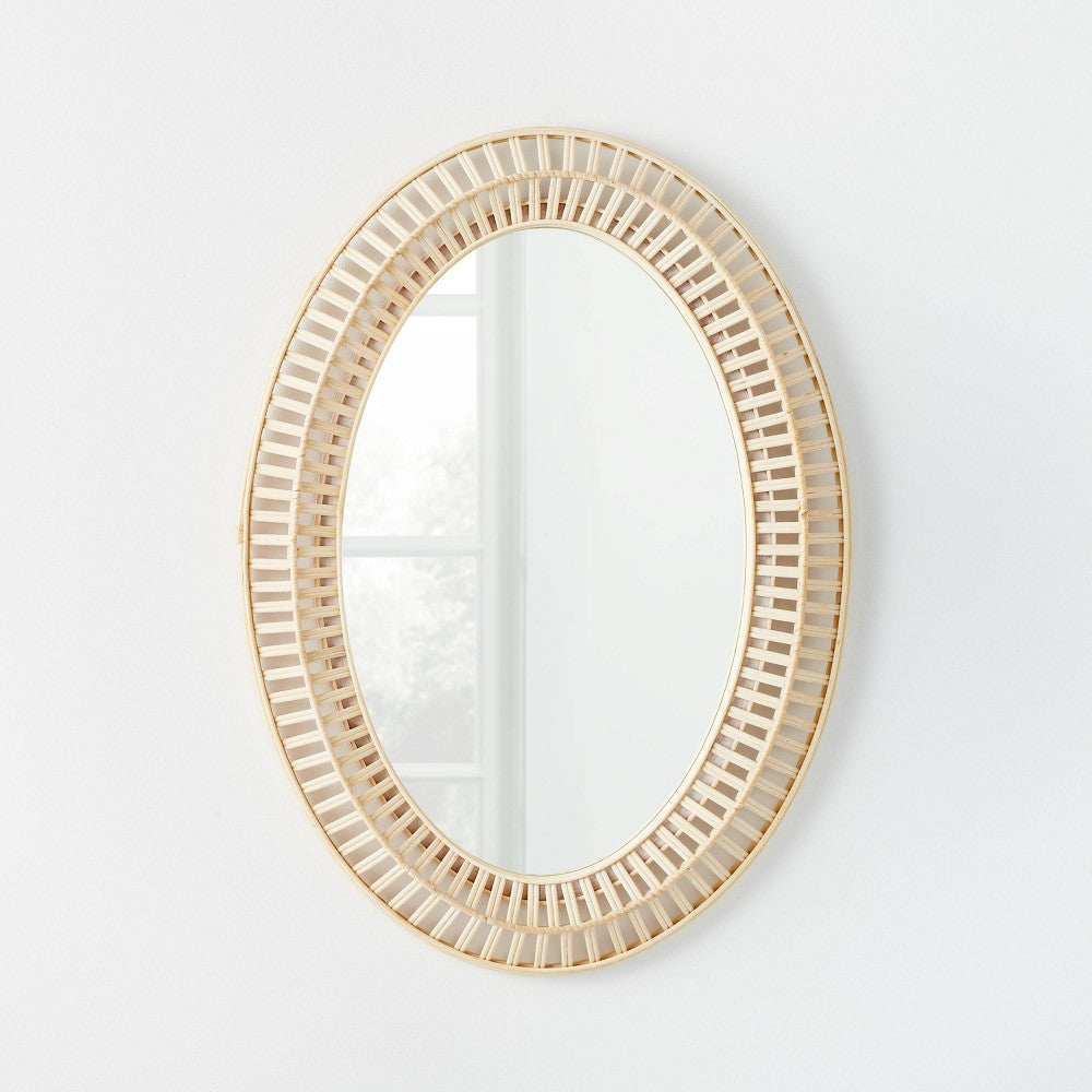 51 cm X 71 cm-Light Woven Oval Mirror-Thresholdâ„¢ Designed with Studio McGee