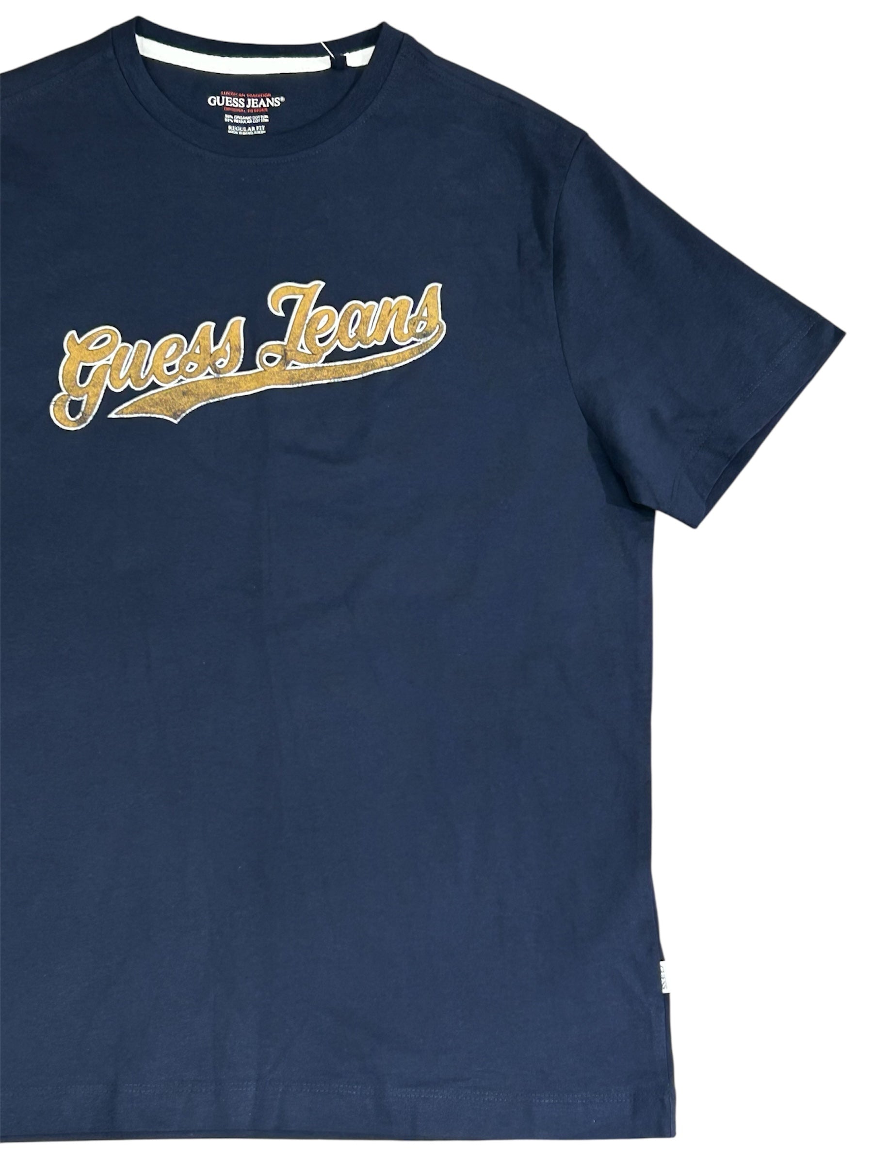 Guess Jeans Men’s Navy Cotton T-Shirt