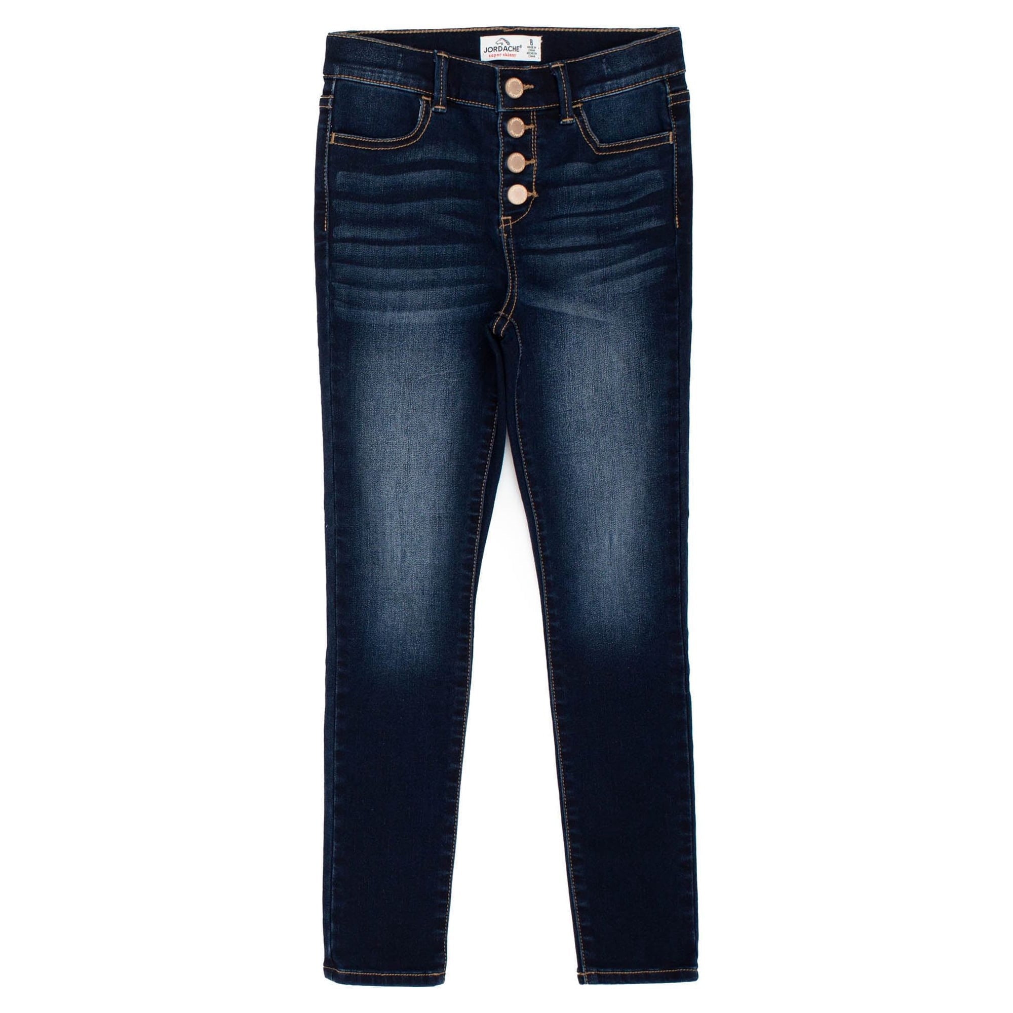 المقاس: 7 - بنطلون جينز ضيق للغاية بخصر مرتفع للبنات من جورداش