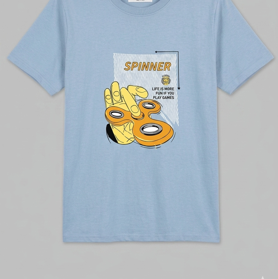 ACHIVER LIGHT BLUE PRINTED T-SHIRT MEN