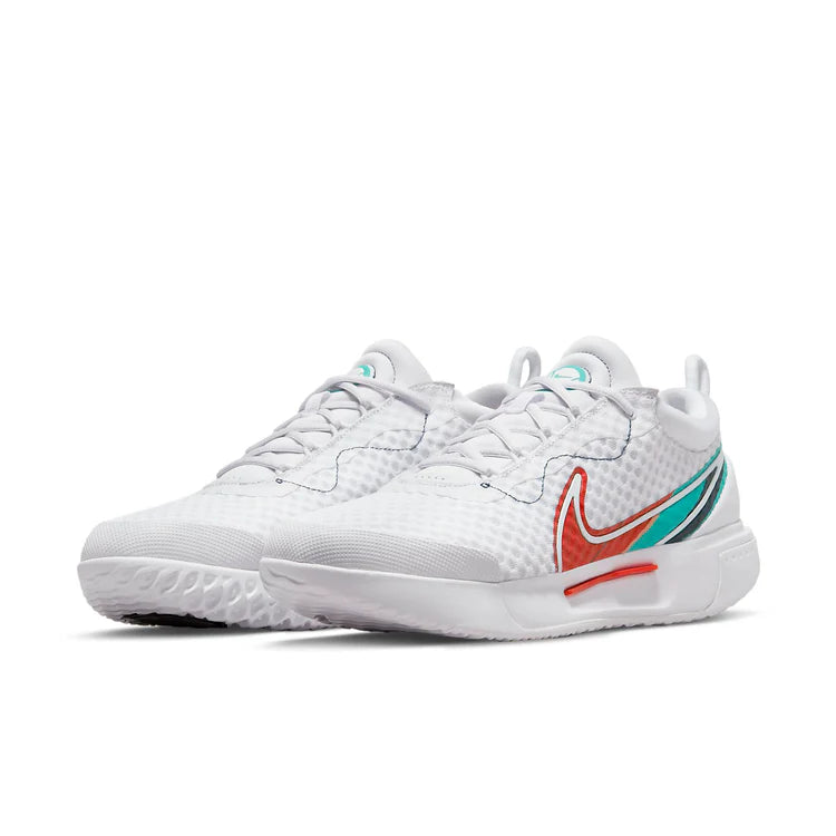 NikeCourt Zoom Pro 'White Washed / Teal Red' Men's - (DH0618-136)