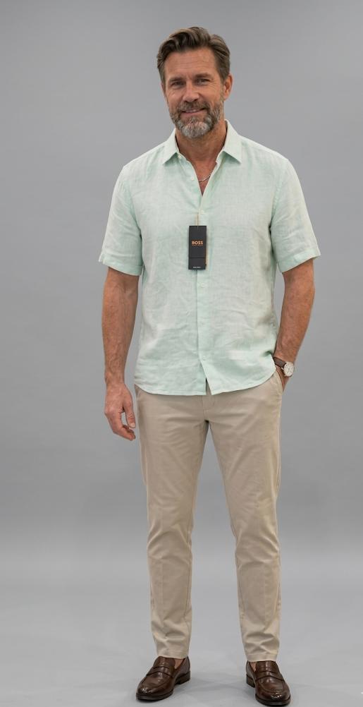 Hugo Boss Linen shirt Mint Green