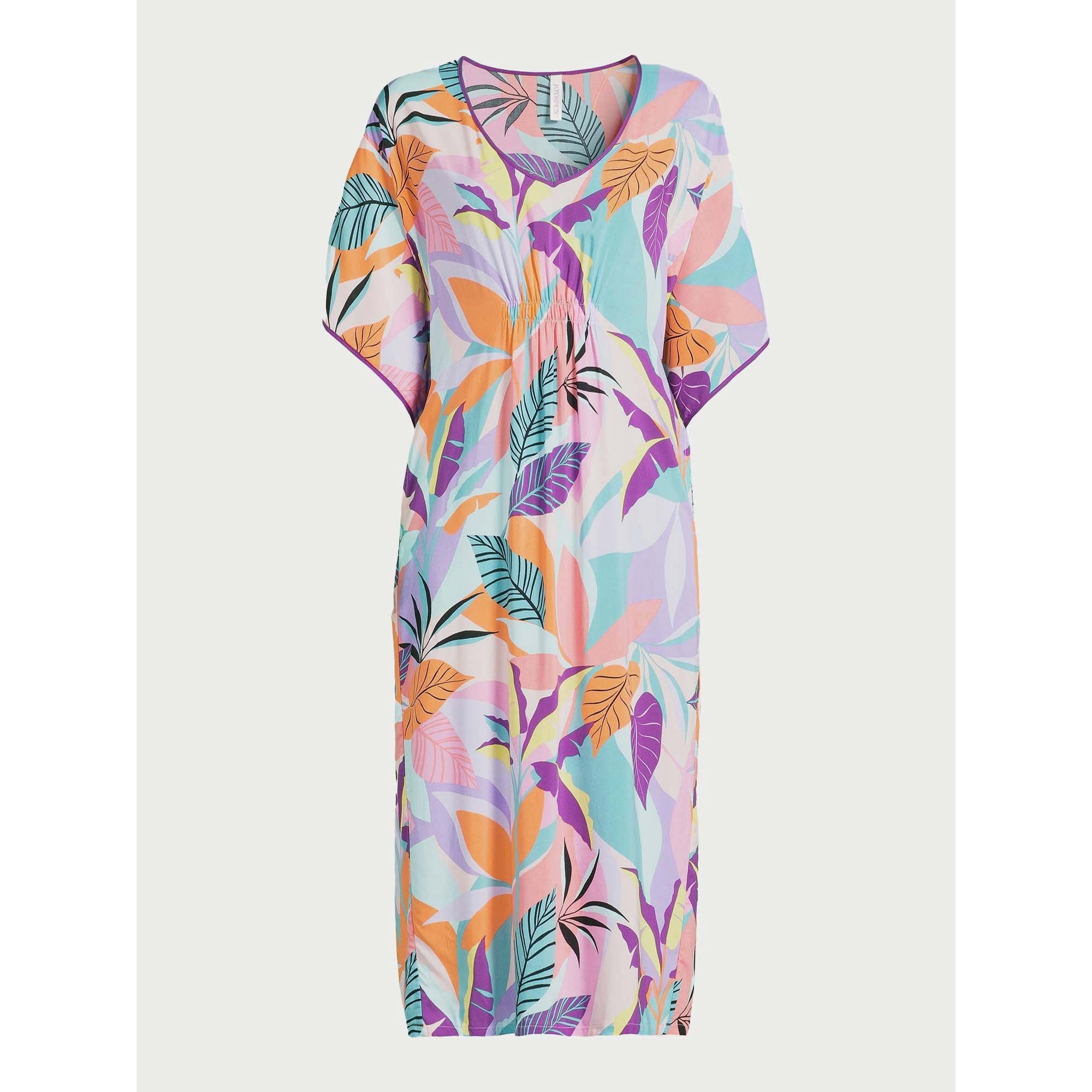 المقاس: 2XL - قفطان نوم نسائي من Joyspun بطبعة منسوجة