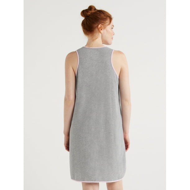 المقاس: XL - قميص نوم نسائي بدون أكمام من Joyspun مصنوع من مزيج القطن