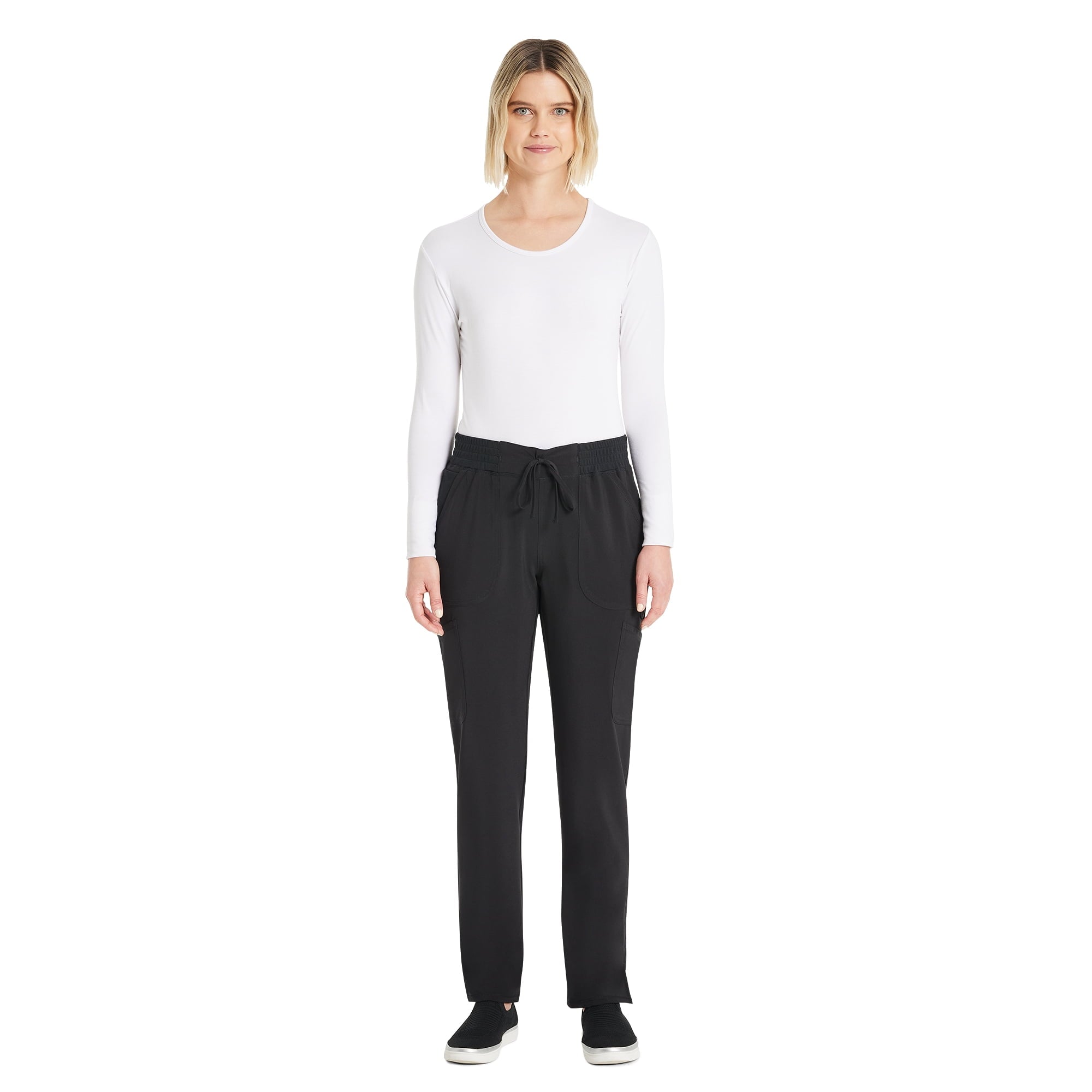 المقاس: M - بنطال سكربستار النسائي عالي الأداء ومضاد للميكروبات بقصة مستقيمة