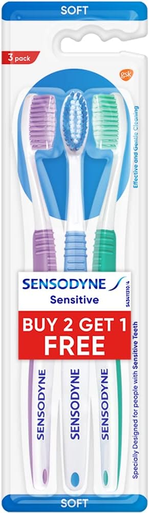 Sensodyne Sensitive Toothbrush Soft- Pack 3 Pieces