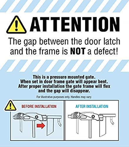 Regalo Easy Step Fits opening 73.66 cm X 97.79 cm wide, 76.2 cm High Walk Through Baby Gate, white