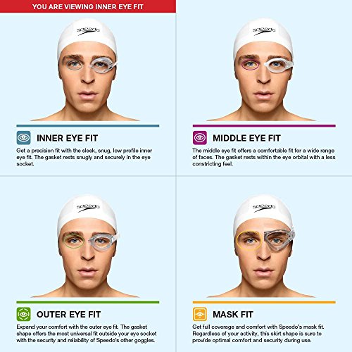 نظارات سباحة سبيدو فانكويشَر 2.0 عاكسة للجنسين - للبالغين، فضية، مقاس واحد