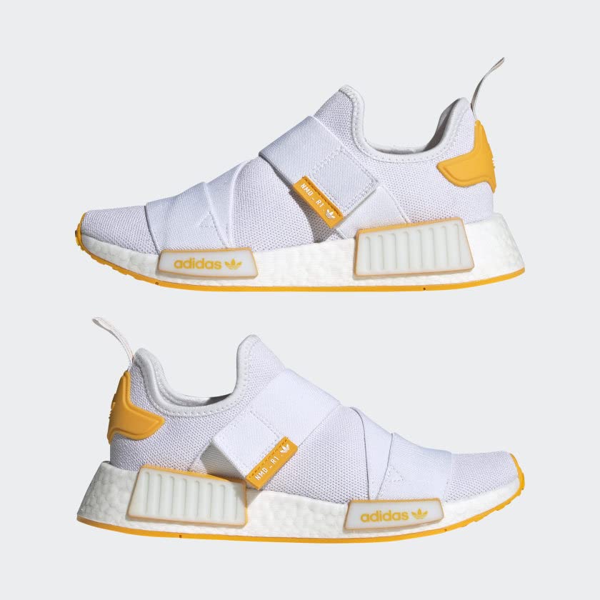 SIZE:36 - Adidas Originals Women's NMD_R1 White Collegiate Gold - D